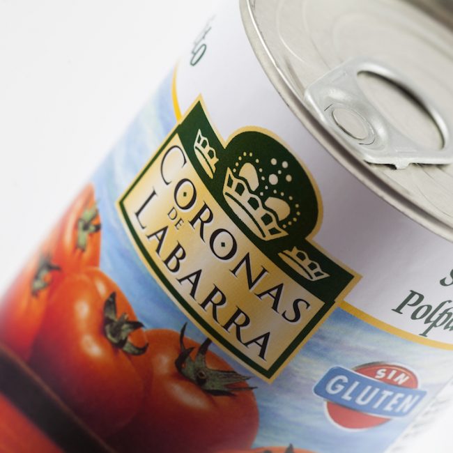 Impresión de etiqueta salsa de tomate Coronas de Labarra