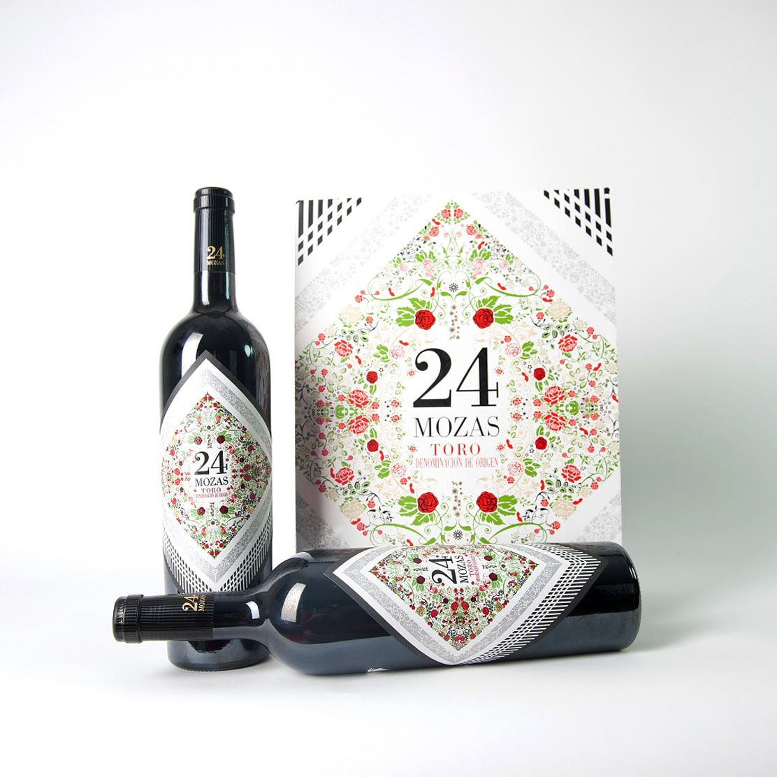 Impresión de etiqueta y packaging de vino 24 mozas