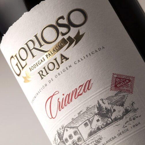 Impresión de etiqueta de vino Glorioso