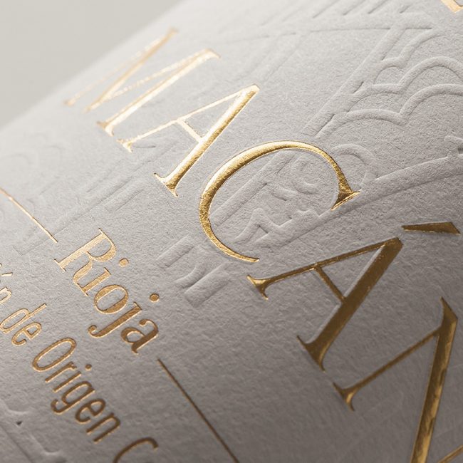 Impresión de etiqueta de vino Macán