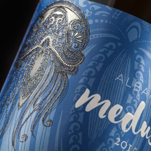 Impresión de etiqueta de albariño Medusa