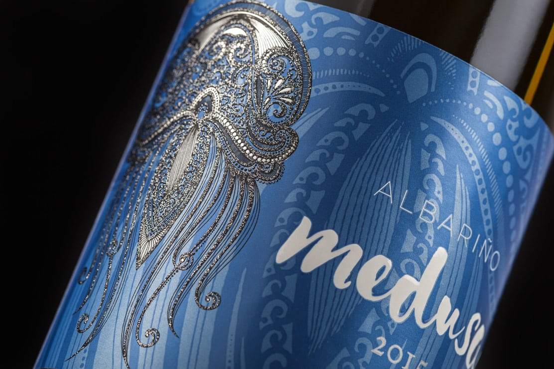 Impresión de etiqueta de albariño Medusa