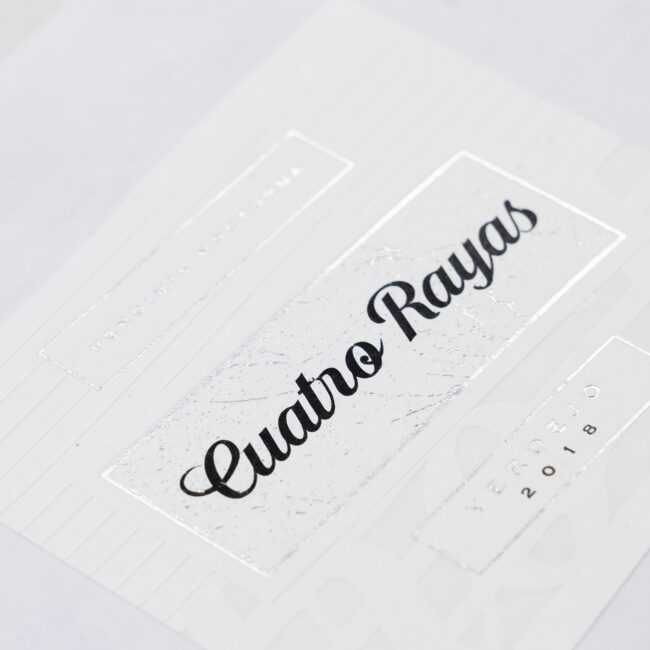 Impresión de etiqueta de vino Cuatro Rayas verdejo