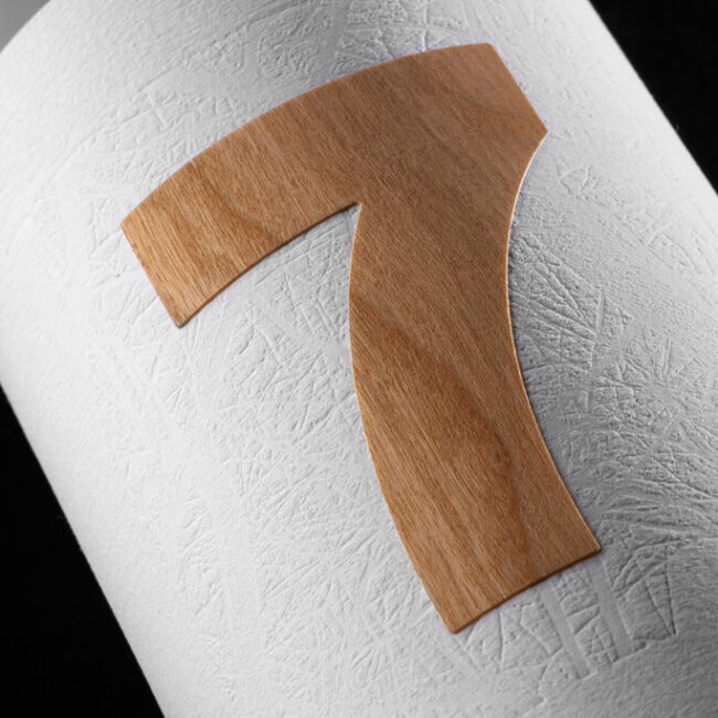 Detalle de impresión de etiqueta de vino 7 metros