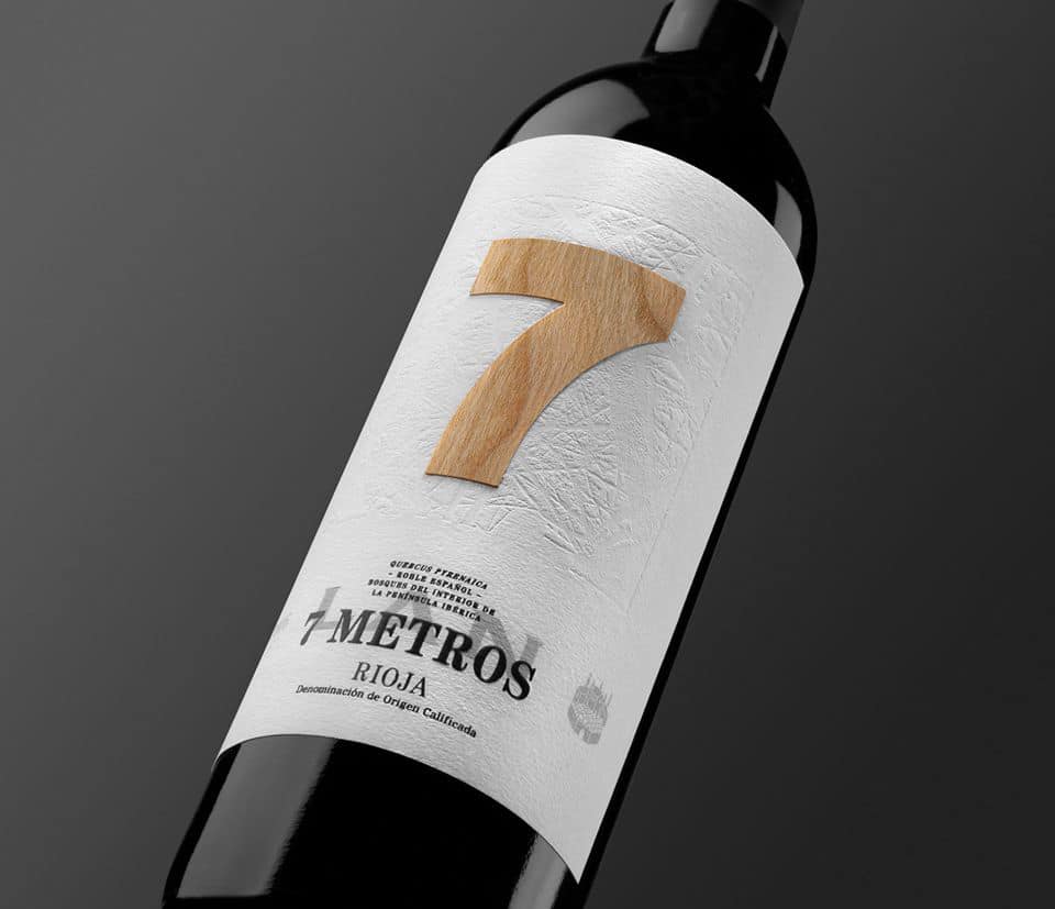 Detalle de impresión de etiqueta de vino 7 metros