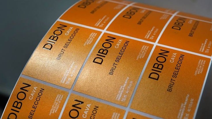 Impresión de etiqueta de vino Dibon