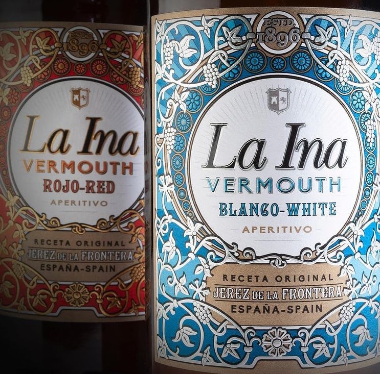 Impresión de etiqueta de vermouth La Ina