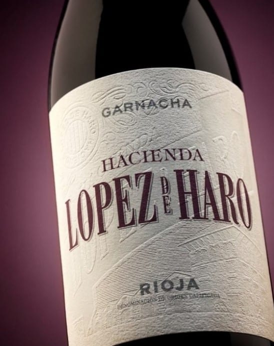 Impresión de etiqueta de vino Hacienda López de Haro Garnacha