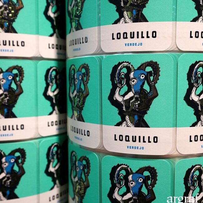 Impresión de etiqueta de vino verdejo Loquillo