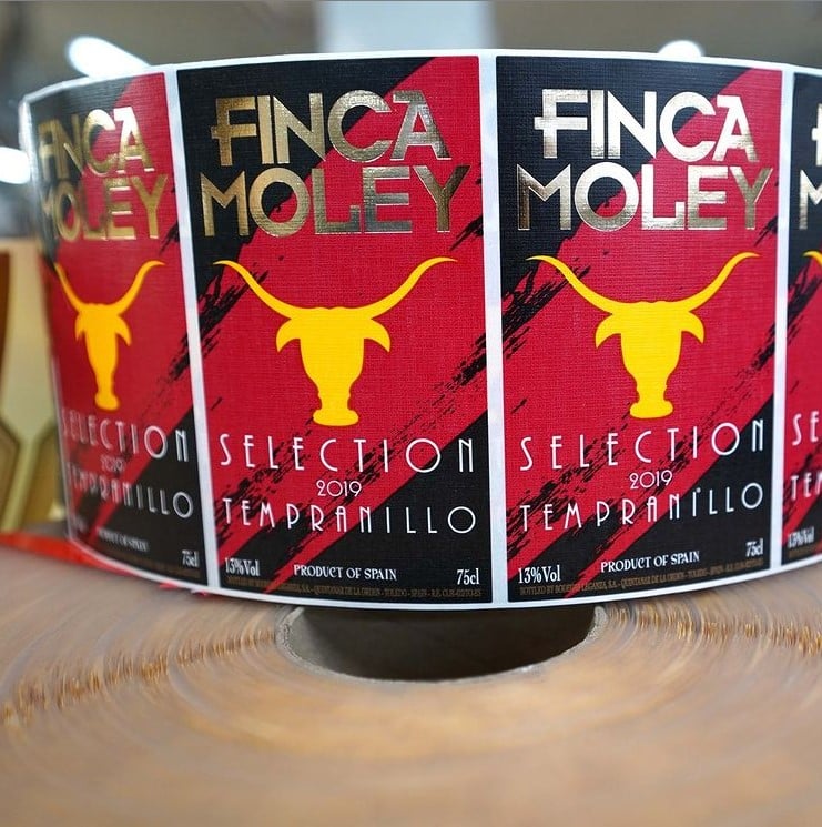 Impresión de etiqueta de vino Finca Moley