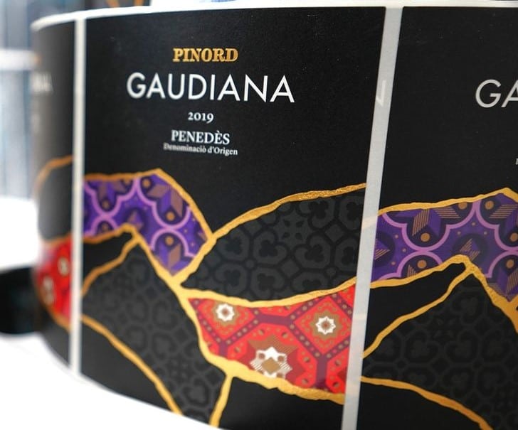 Impresión de etiqueta de vino Gaudiana