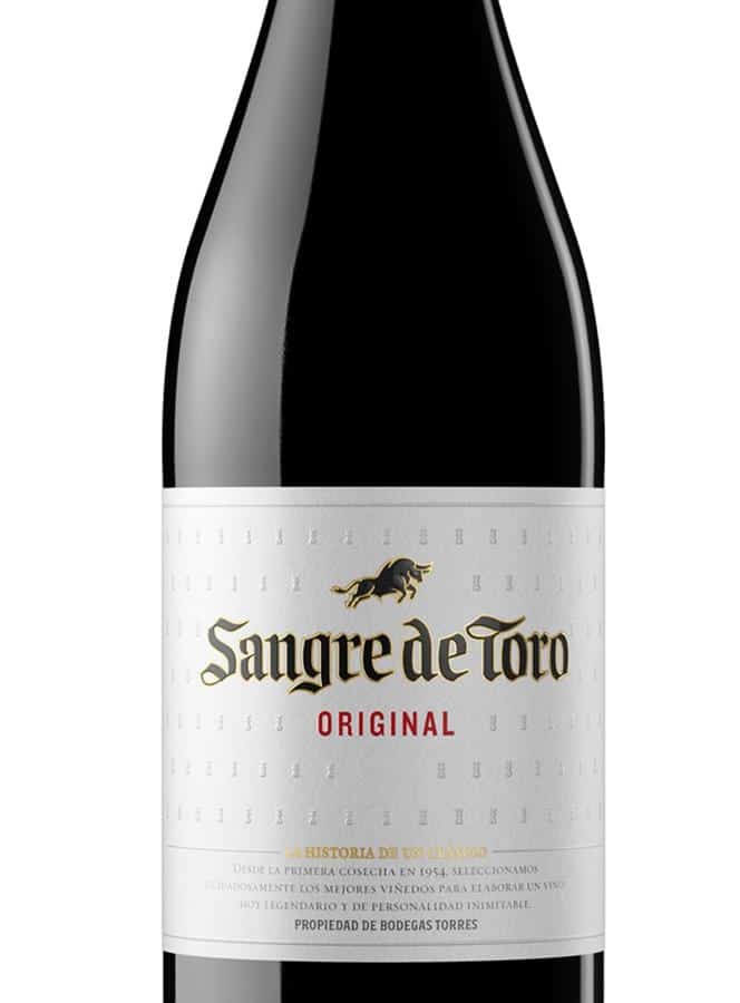 Detalle de impresión de etiqueta de vino Sangre de Toro