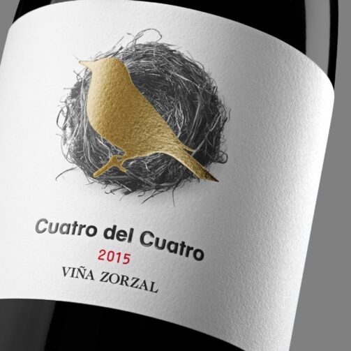 Etiqueta Vino Cuatro del Cuatro