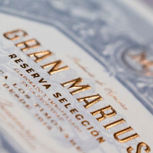 Etiqueta vino reserva Gran Marius