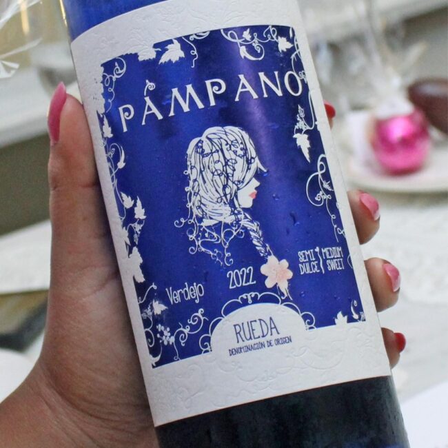 Etiqueta botella de vino Pámpano