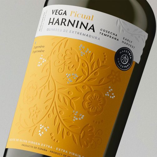 Etiqueta de aceite de oliva Picual